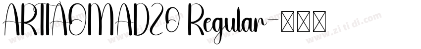 ARTIAOMADZ0 Regular字体转换